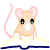 Nostalgic 2 A blazed cream hooded rat reading a book