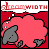 A Dreamsheep icon in Dreamwidth red